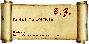 Budai Zenóbia névjegykártya